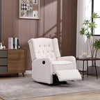 HOMEFUN Upholstered 360 Degree Swivel Rocking Recliner Chair for Bedroom,Living Room