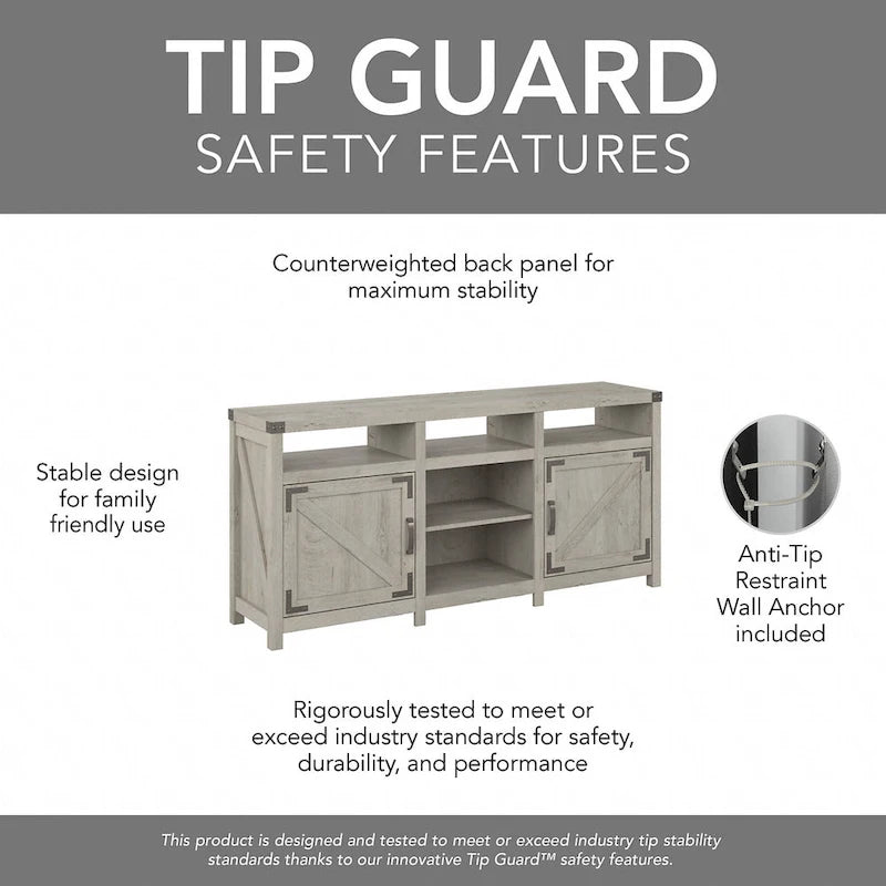 Cottage Grove TV Stand for 70 Inch TV with Bookcases by Bush Furniture