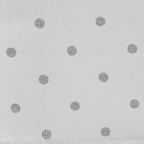 Metallic White & Silver Reversible Polka Dot Table Runner
