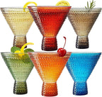 Eze Acrylic Martini Hobnail Glassware, Set of 6