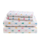 Tree Block 100% Cotton Flannel Pigment Printed Sheet Set