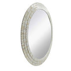 Round 35 Wide Scallop Natural Bone Inaly Mirror