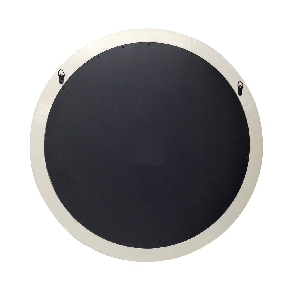 Round 35 Wide Scallop Natural Bone Inaly Mirror