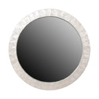 Round 30 Wide Natural Capiz Shell Frame Mirror