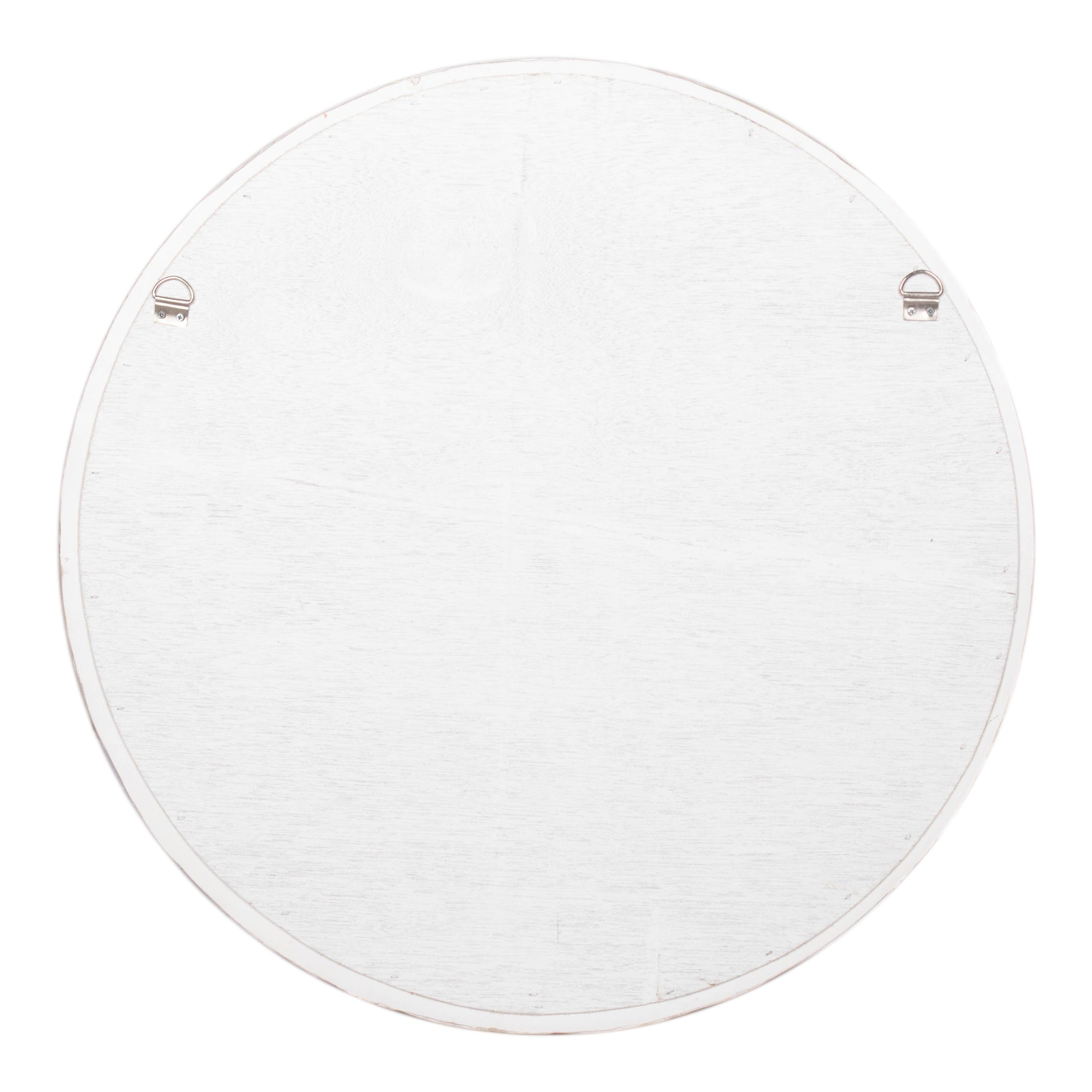 Round 30 Wide Natural Capiz Shell Frame Mirror