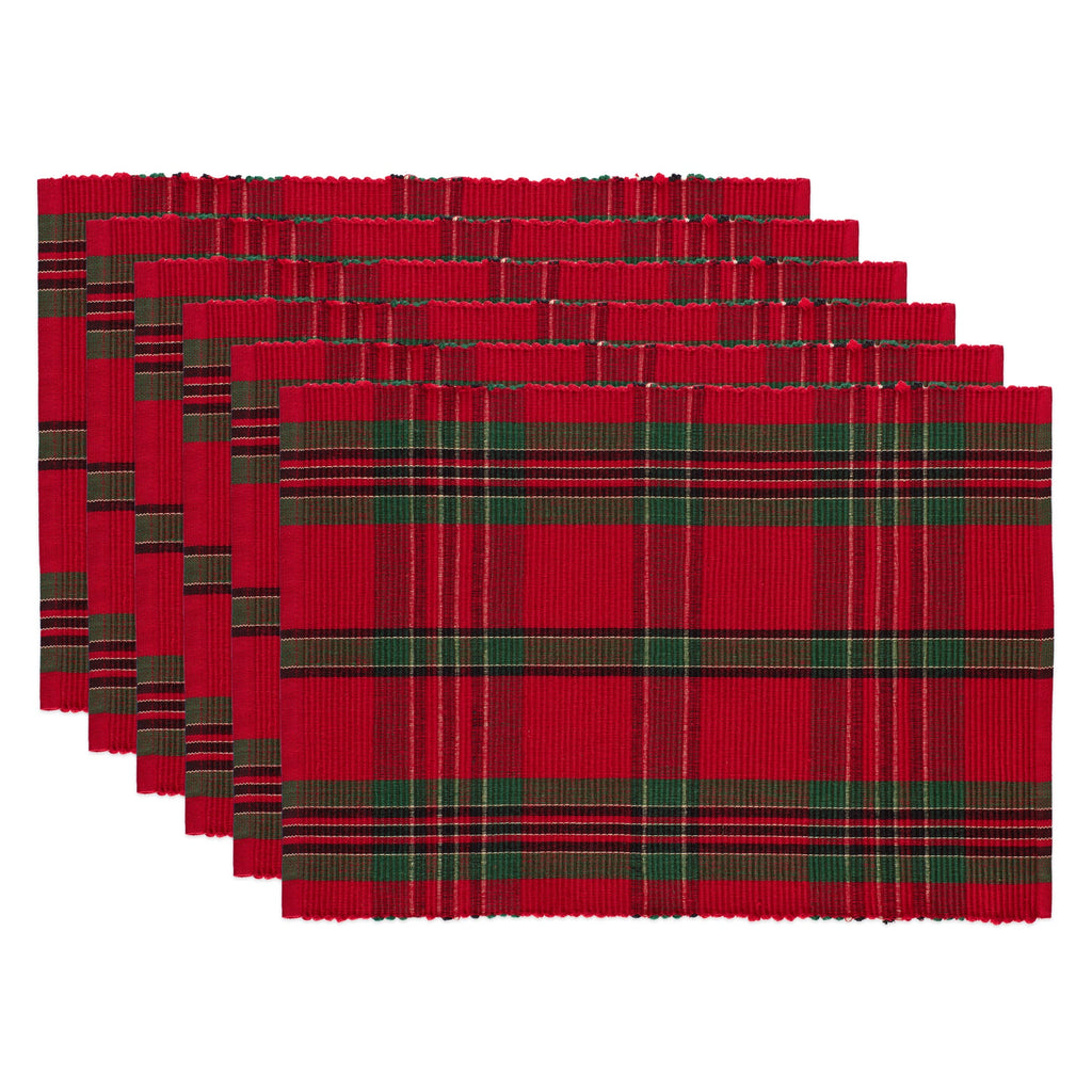 Holiday Plaid Placemat Set/6