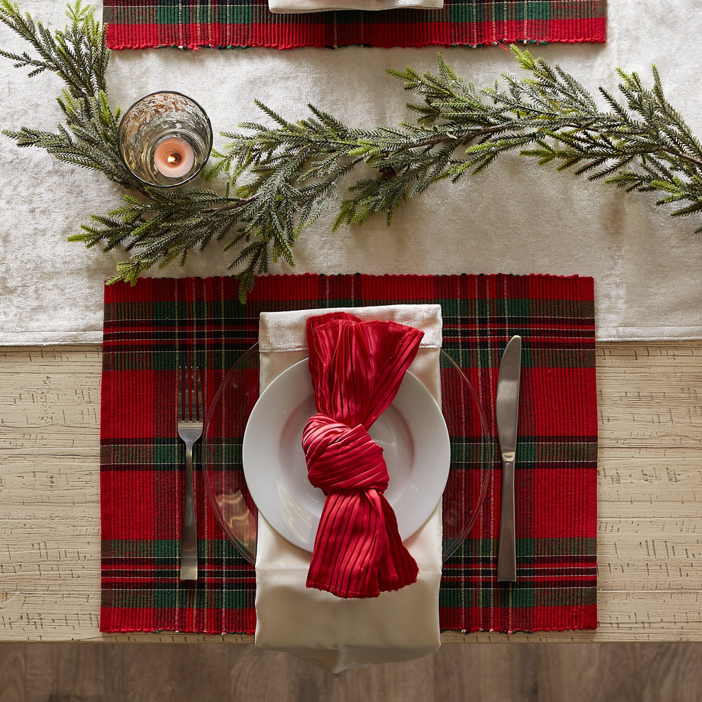 Holiday Plaid Placemat Set/6