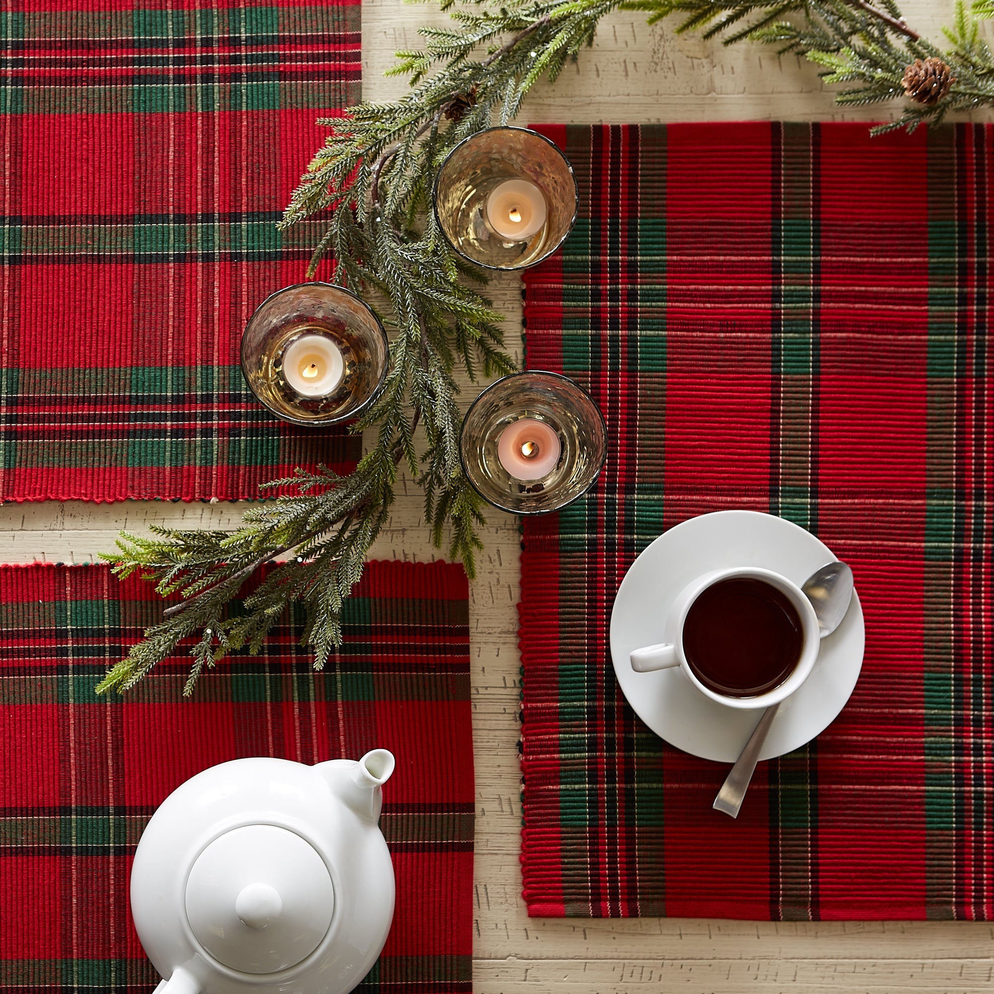 Holiday Plaid Placemat Set/6