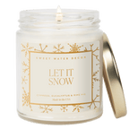 Let It Snow Soy Candle - Patterned 9 oz Clear Jar