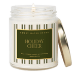 Holiday Cheer Soy Candle - 9 oz Patterned Clear Jar