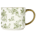 Green Delft 14oz. Coffee Mug