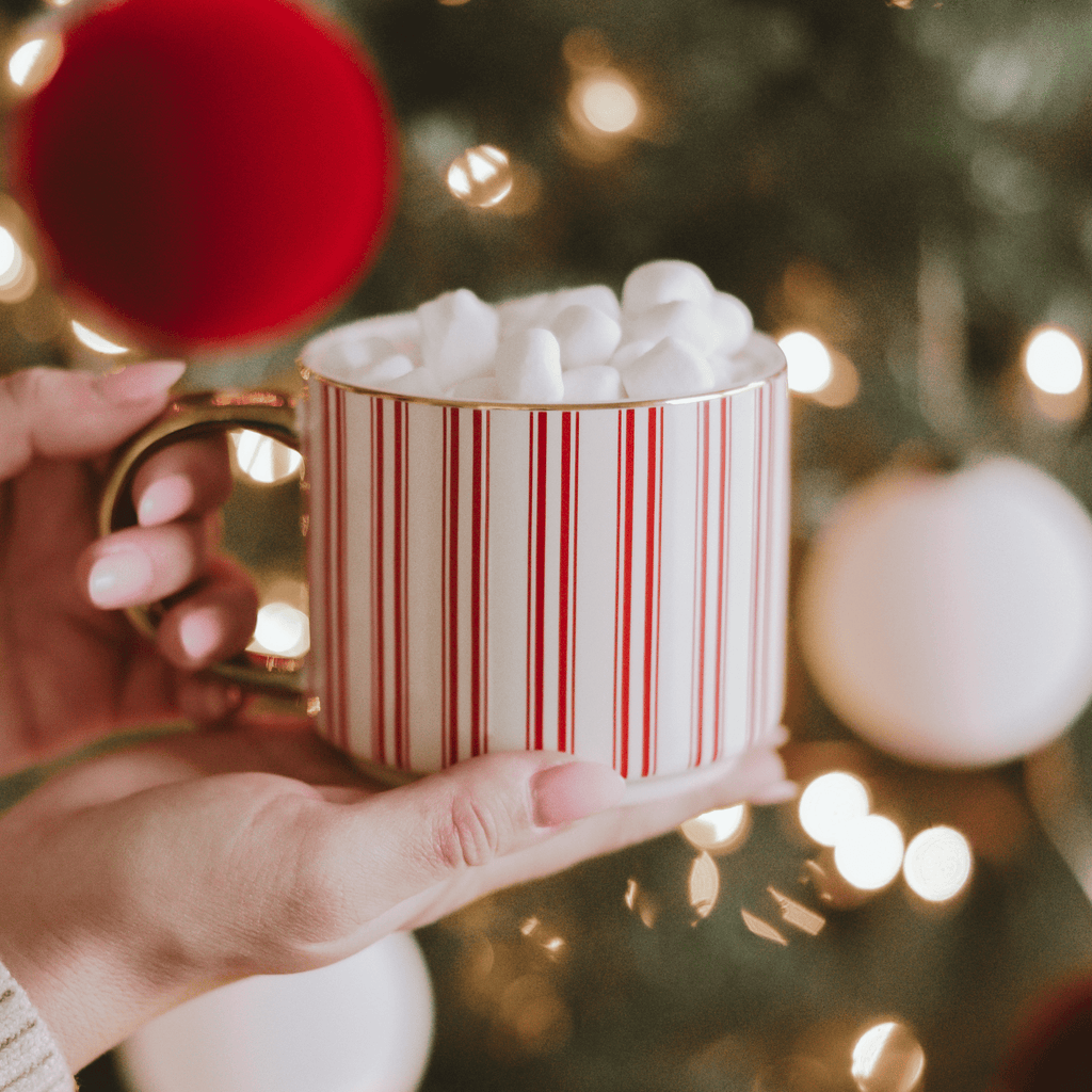 Red Stripe 14oz. Gold Handle Coffee Mug
