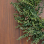 Elegant 28 Artificial Pine Wreath with Realistic Pinecones