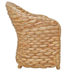 Wide Weave Natural Water Hyacinth Dining Chair