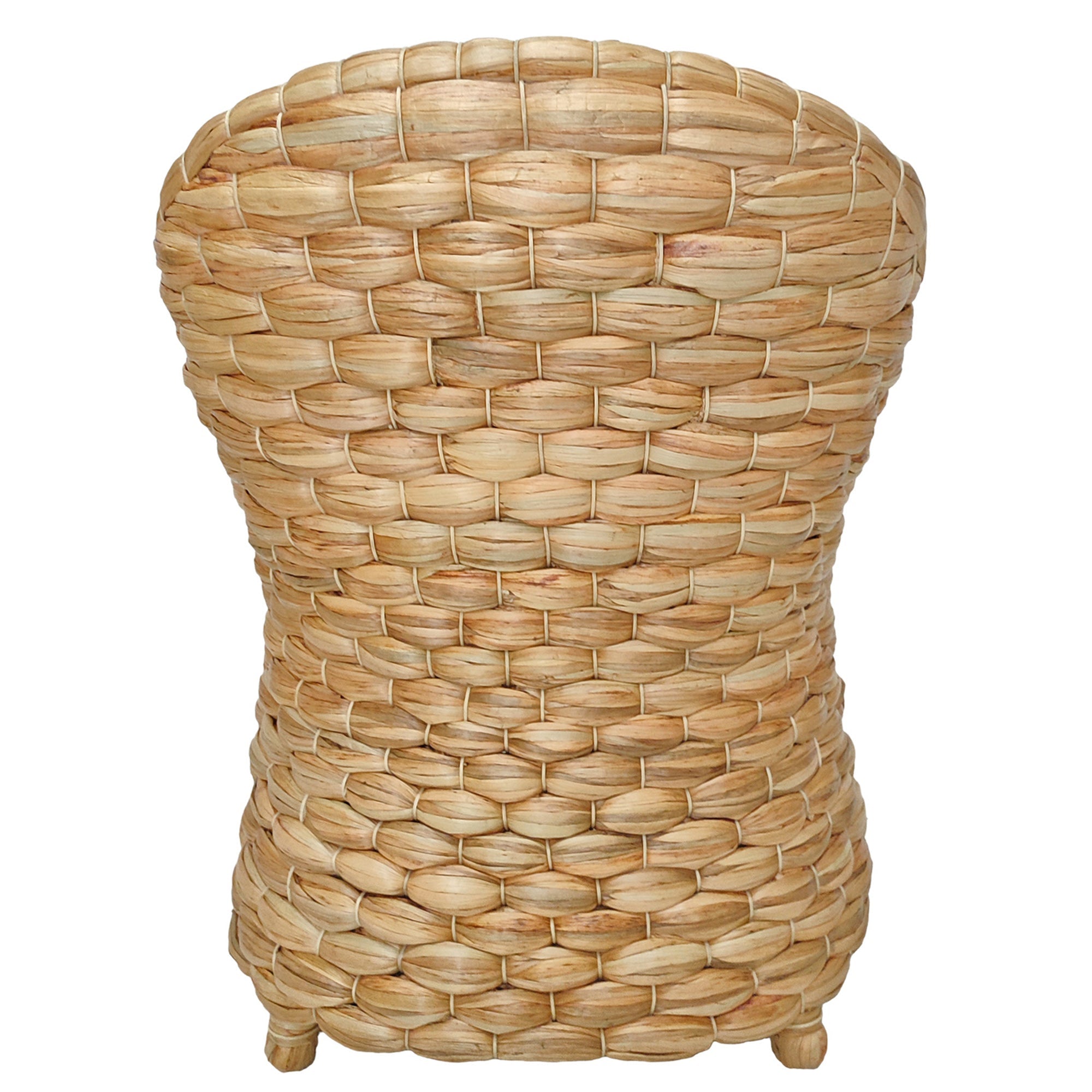 Wide Weave Natural Water Hyacinth Dining Chair