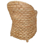 Wide Weave Natural Water Hyacinth Dining Chair
