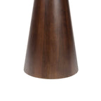 Kaito 18 Rustic Minimalist Round Marble/Wood Accent Table