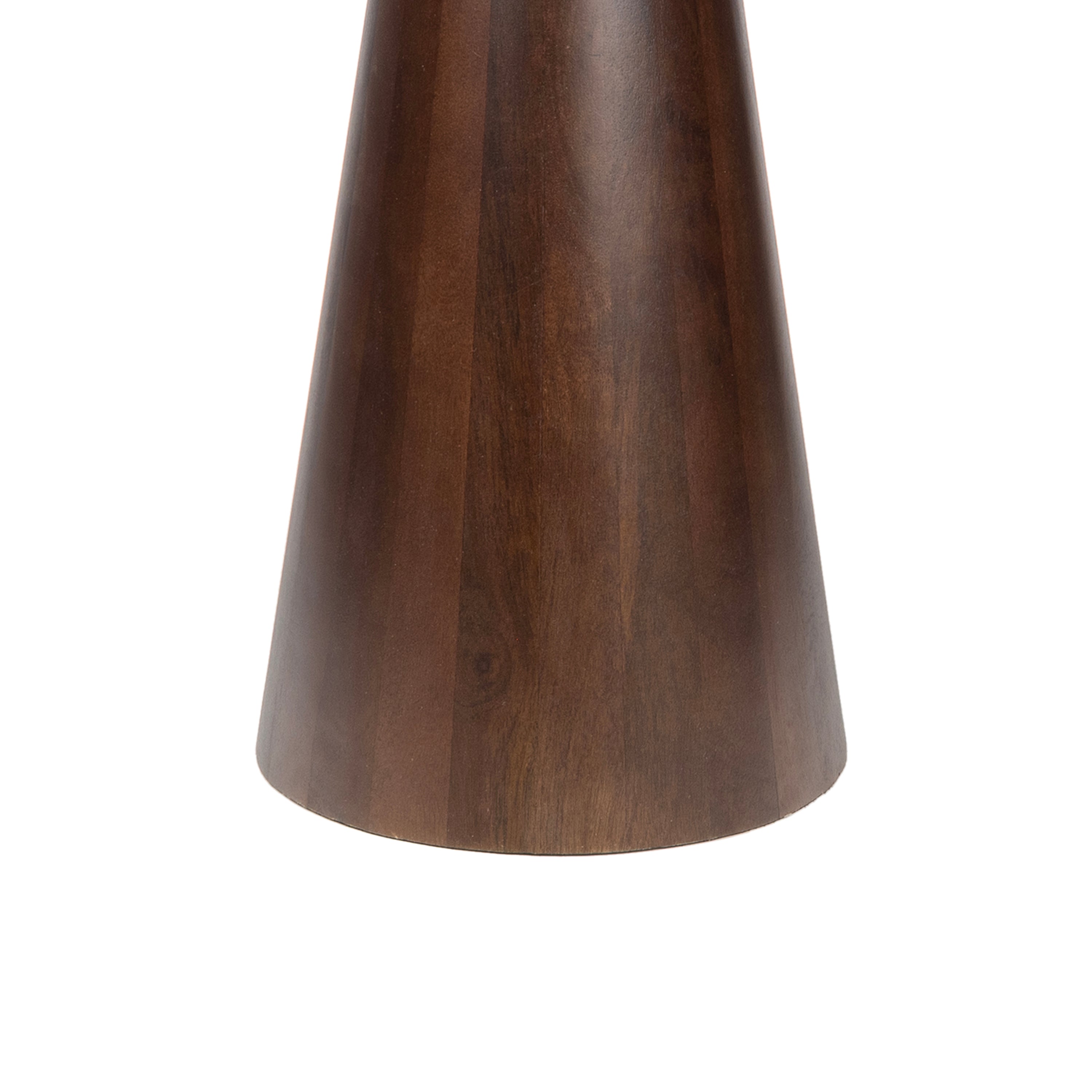 Kaito 18 Rustic Minimalist Round Marble/Wood Accent Table