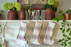 Vintage Stripe Holiday Stocking, Set of 2
