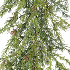 9' Natural-Looking Artificial Pine Garland with Pinecones