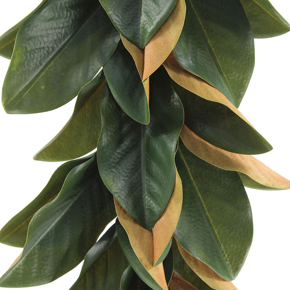 9' Lifelike Faux Green Magnolia Leaf Garland
