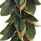 9' Lifelike Faux Green Magnolia Leaf Garland