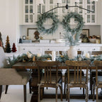 9' Flocked Cedar Garland with Lifelike Frosted Branches