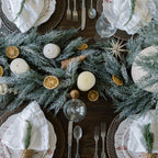 9' Flocked Cedar Garland with Lifelike Frosted Branches