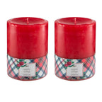 Pier 1 Apple Crisp 3x4 PIllar Candle, Set of 2