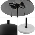 Ella 20.7 Dome Metal with Marble Base LED Table Lamp