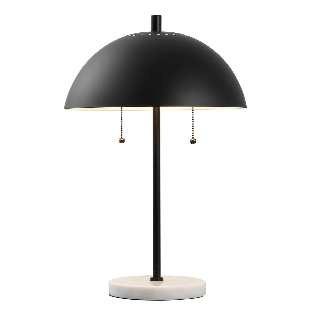Ella 20.7 Dome Metal with Marble Base LED Table Lamp