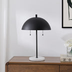 Ella 20.7 Dome Metal with Marble Base LED Table Lamp