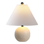Liza 16 Modern Minimalist Travertine Globe LED Table Lamp