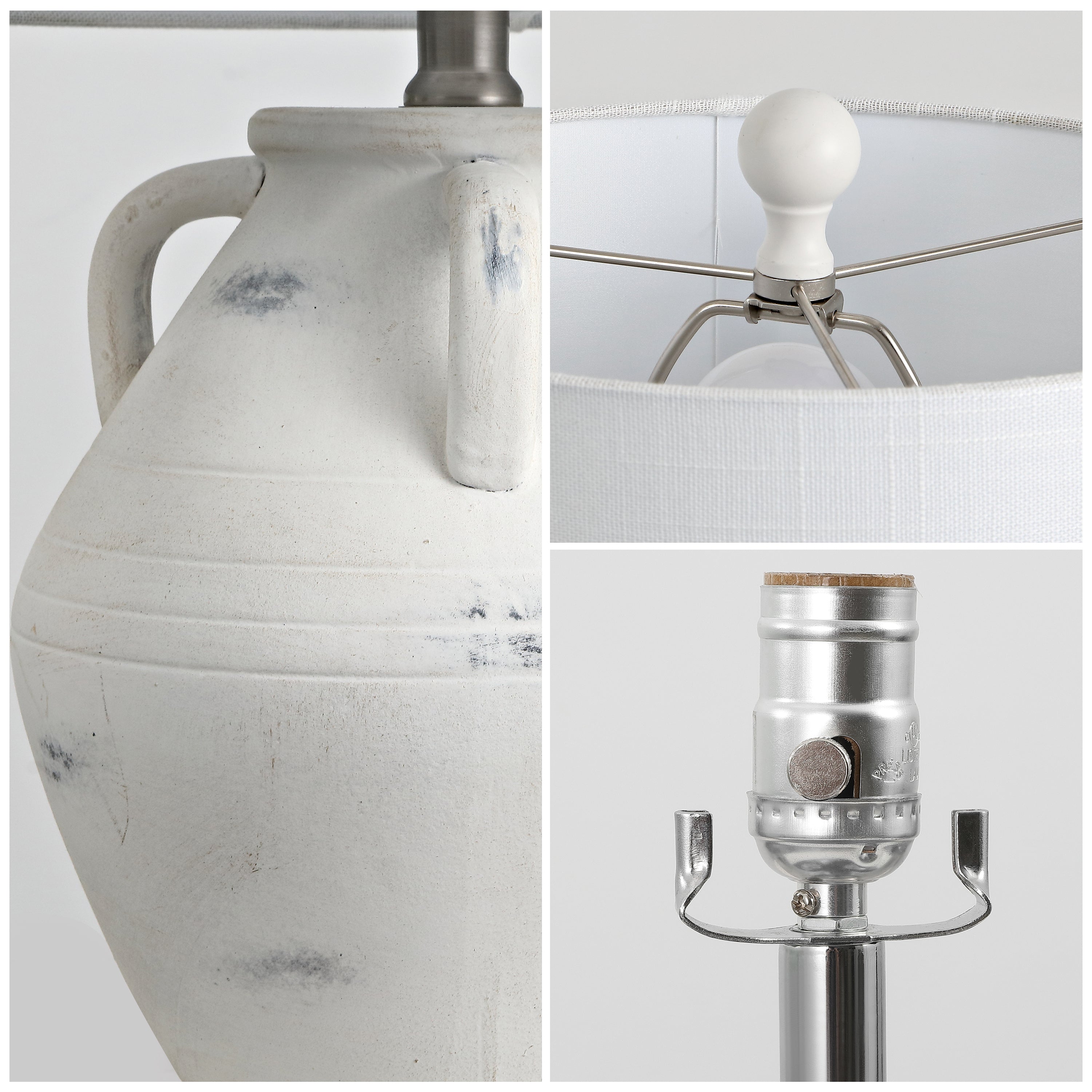 Altea 20.5 Rustic Coastal Pottery Jar LED Table Lamp, Set of 2