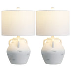 Altea 20.5 Rustic Coastal Pottery Jar LED Table Lamp, Set of 2