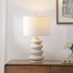 Juniper 26 Modern Minimalist Resin Stacked Ovoid LED Lamp