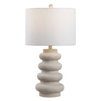 Juniper 26 Modern Minimalist Resin Stacked Ovoid LED Lamp