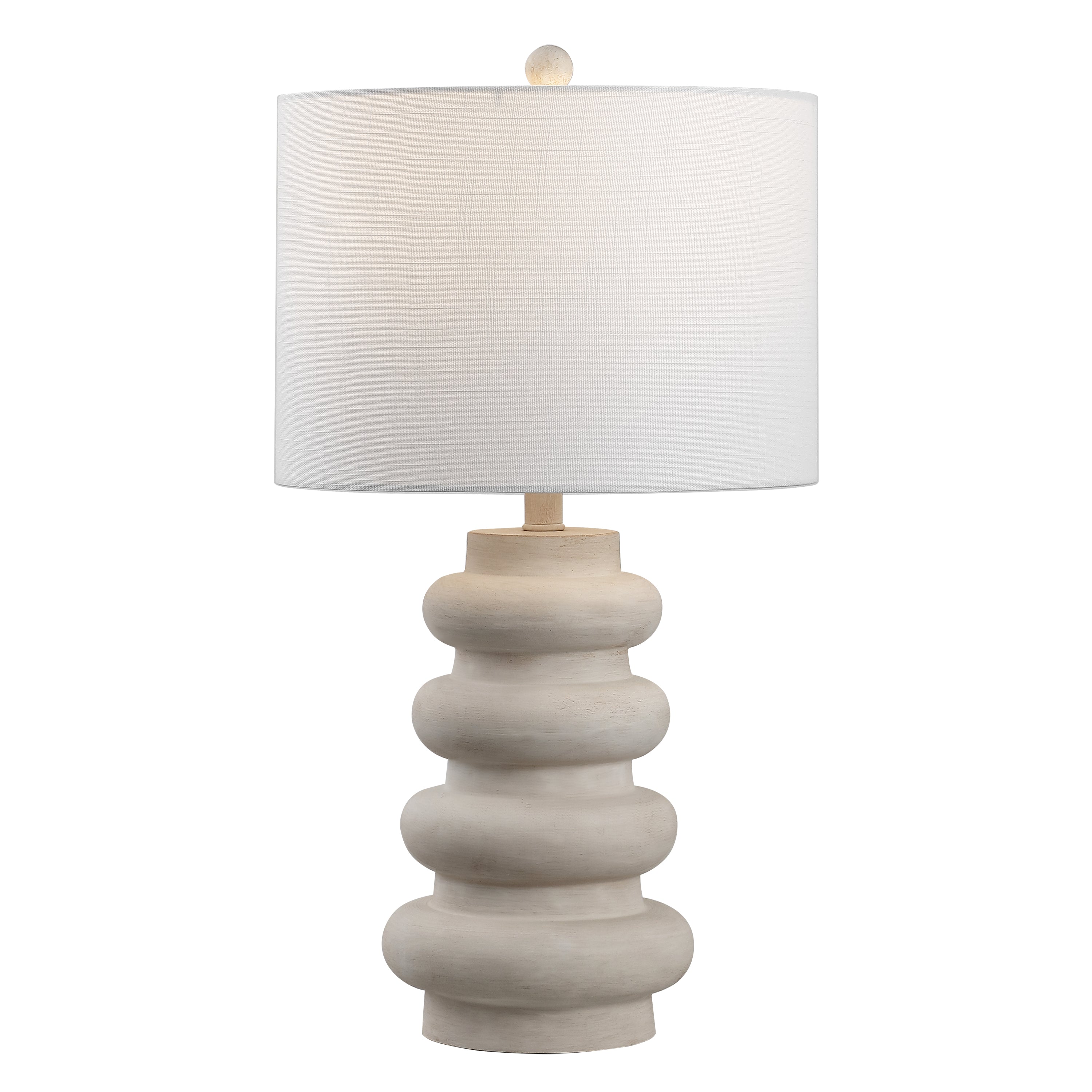 Juniper 26 Modern Minimalist Resin Stacked Ovoid LED Lamp