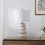 Juniper 26 Modern Minimalist Resin Stacked Ovoid LED Lamp