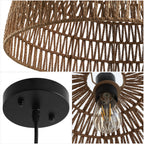 Campana Bohemian Modern Woven Rope/Iron LED Pendant