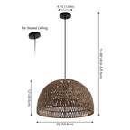 Campana Bohemian Modern Woven Rope/Iron LED Pendant