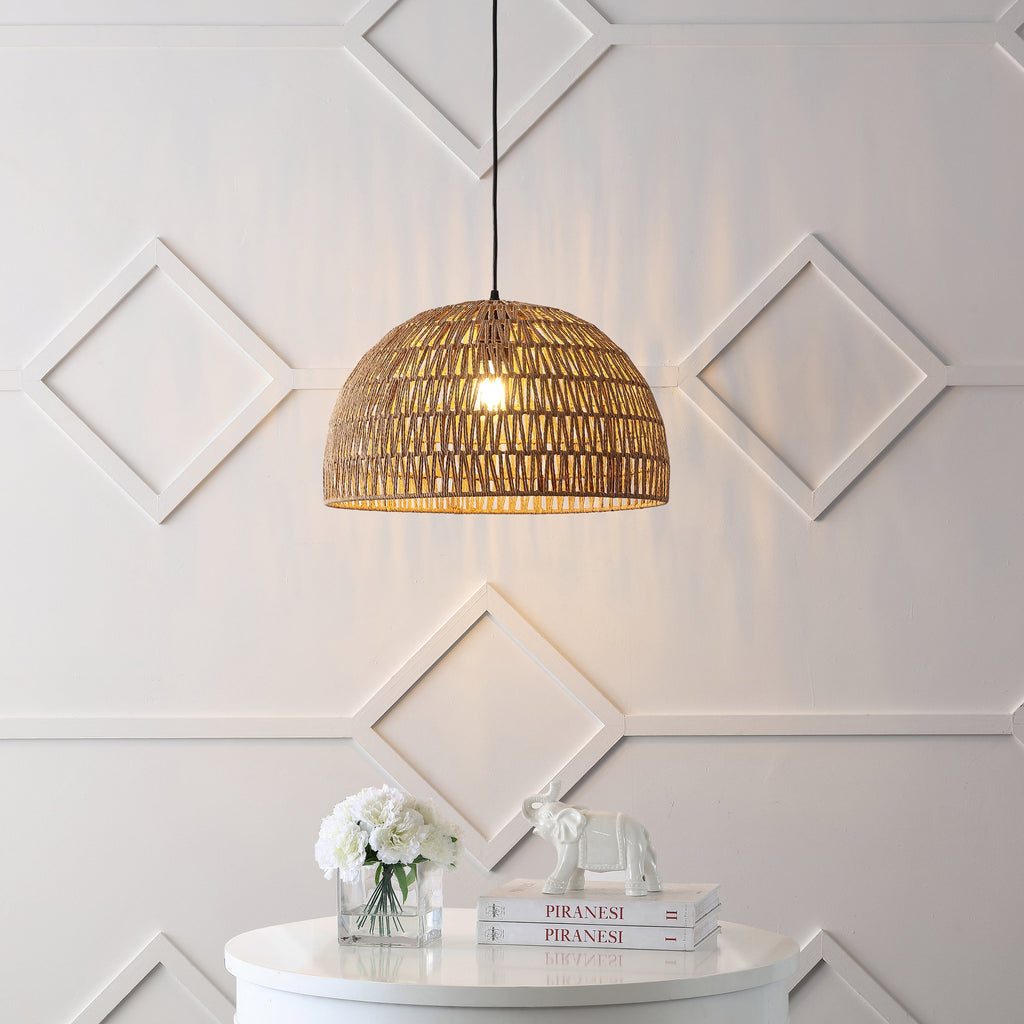 Campana Bohemian Modern Woven Rope/Iron LED Pendant