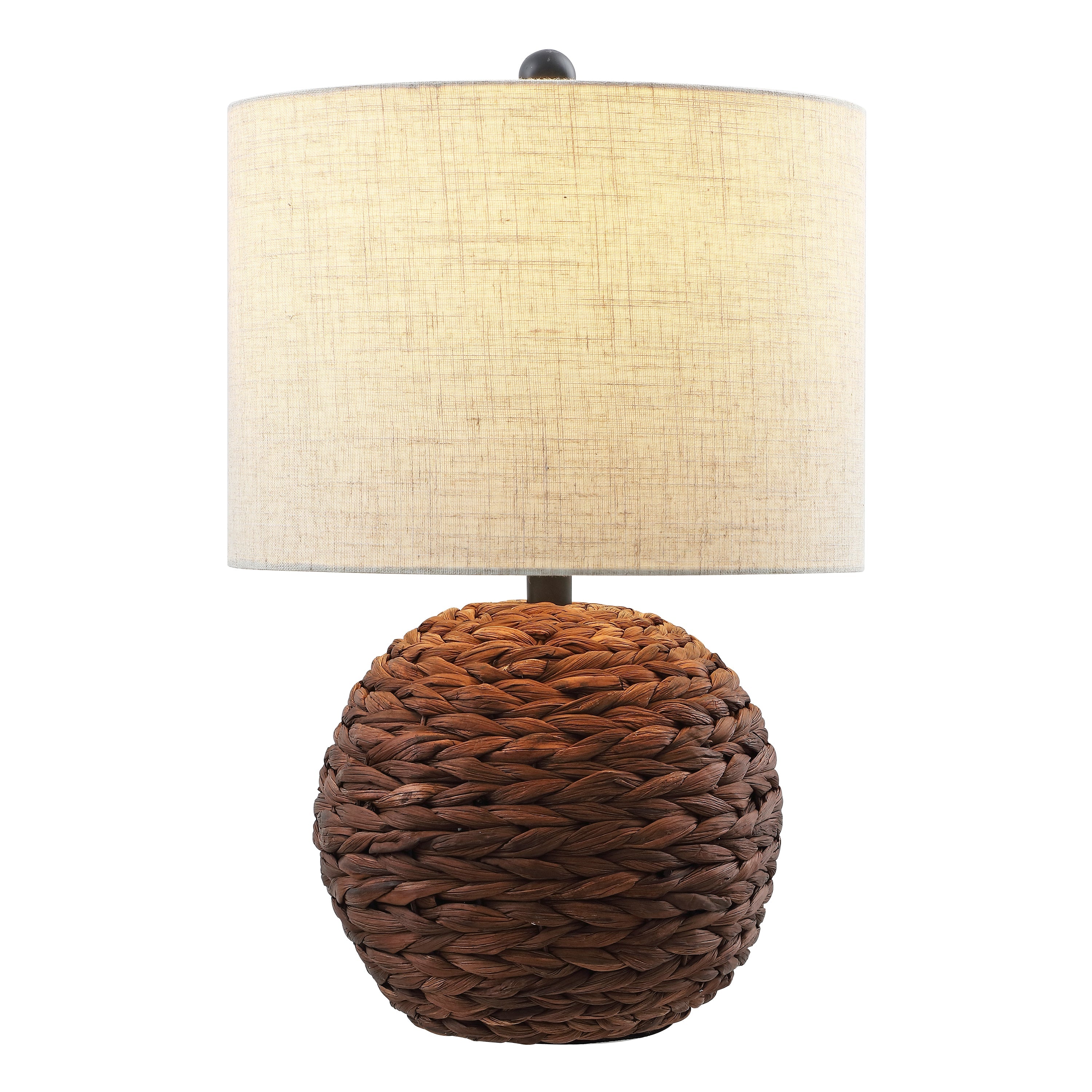Camilo 21.5 Modern Coastal Woven Rattan Globe LED Table Lamp