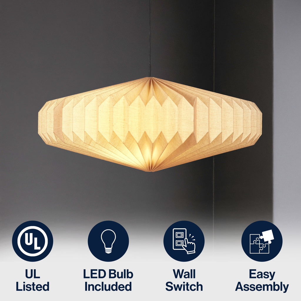 Nolan 21.25 Modern Vintage Honeycomb Shade LED Pendant Light