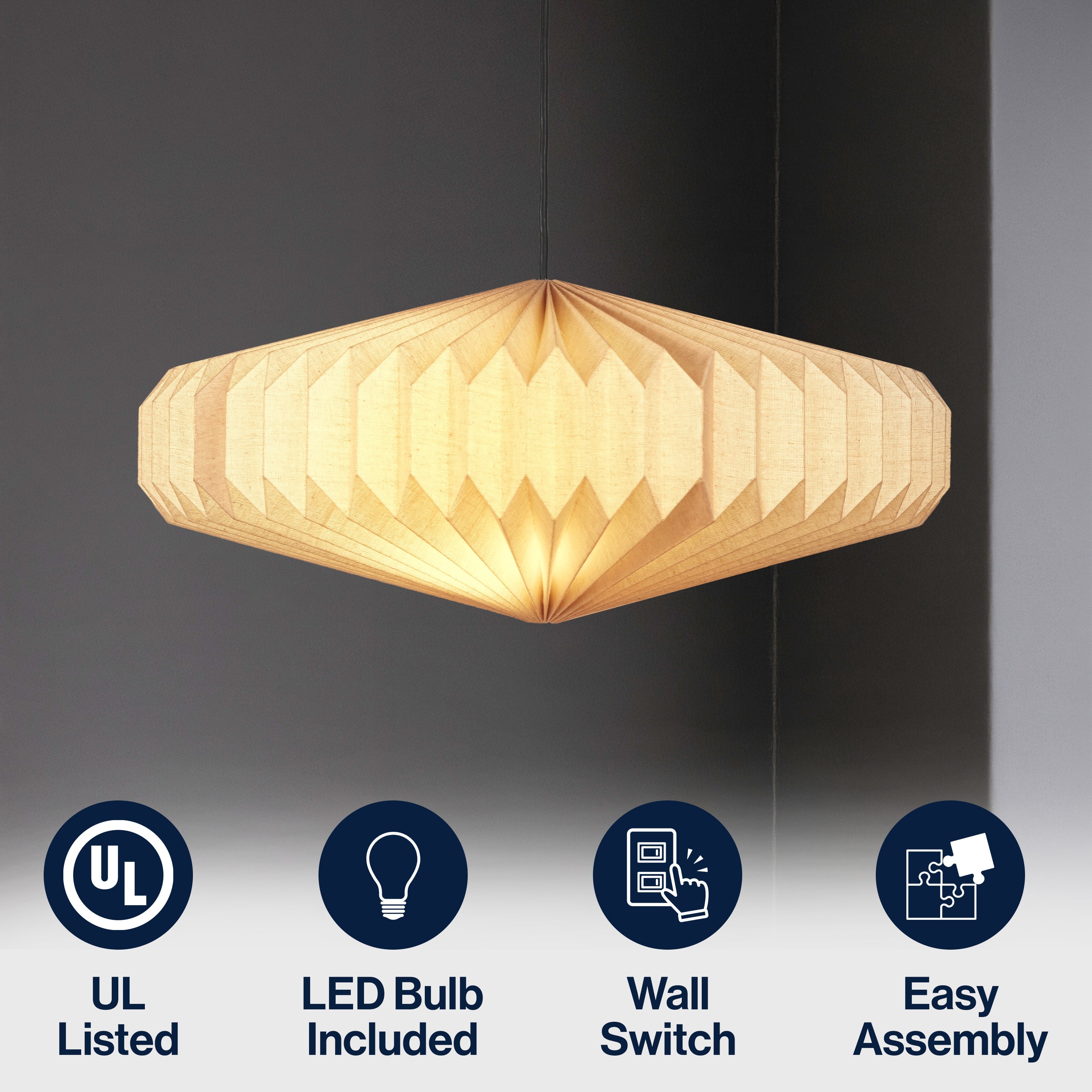 Nolan 21.25 Modern Vintage Honeycomb Shade LED Pendant Light