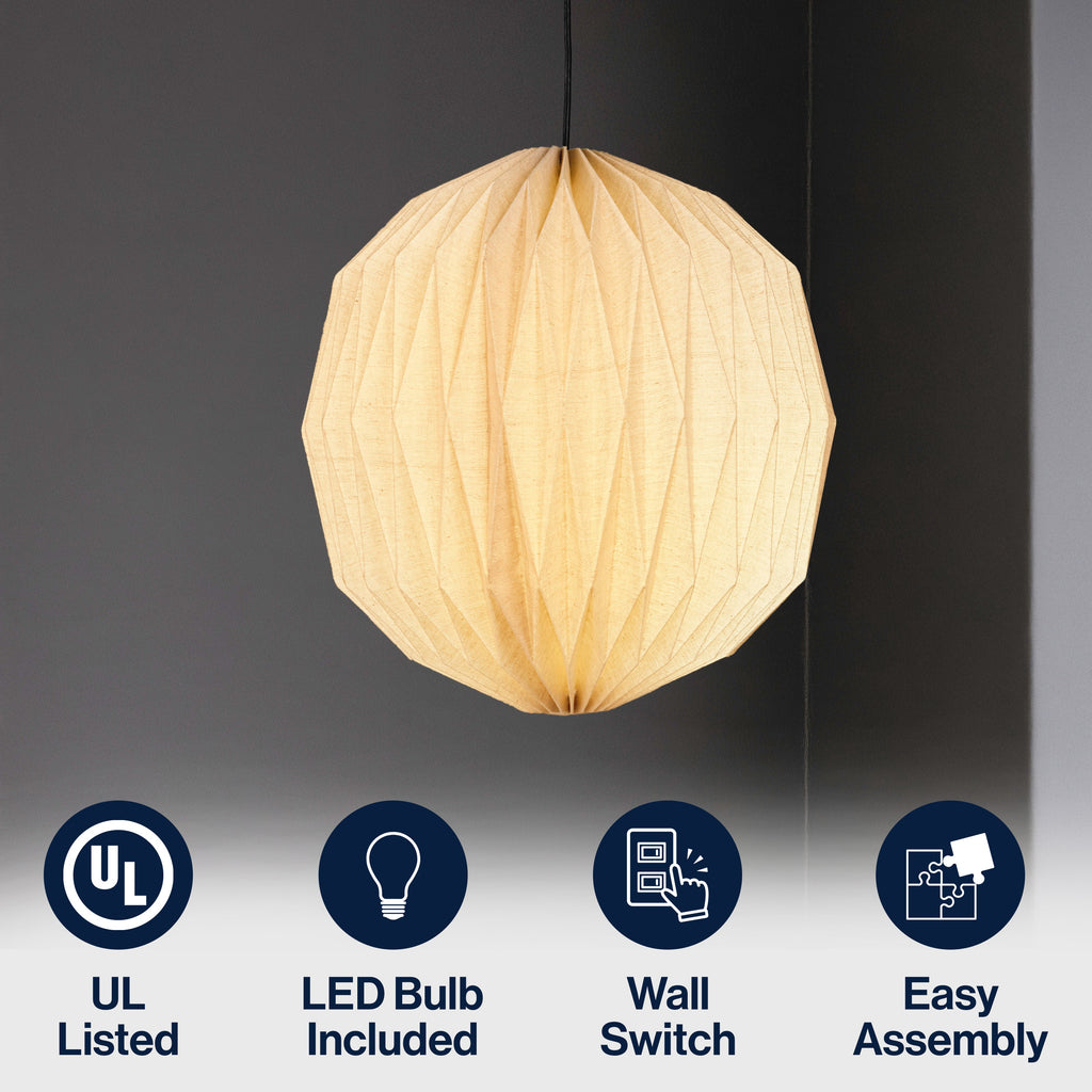 Vaughn 15.75 Modern Vintage Orb Honeycomb Shade LED Pendant Light