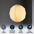 Vaughn 15.75 Modern Vintage Orb Honeycomb Shade LED Pendant Light