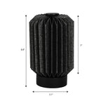 Banks Modern Minimalist Paper Pleated Column Accent LED Table Lamp