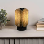 Banks Modern Minimalist Paper Pleated Column Accent LED Table Lamp