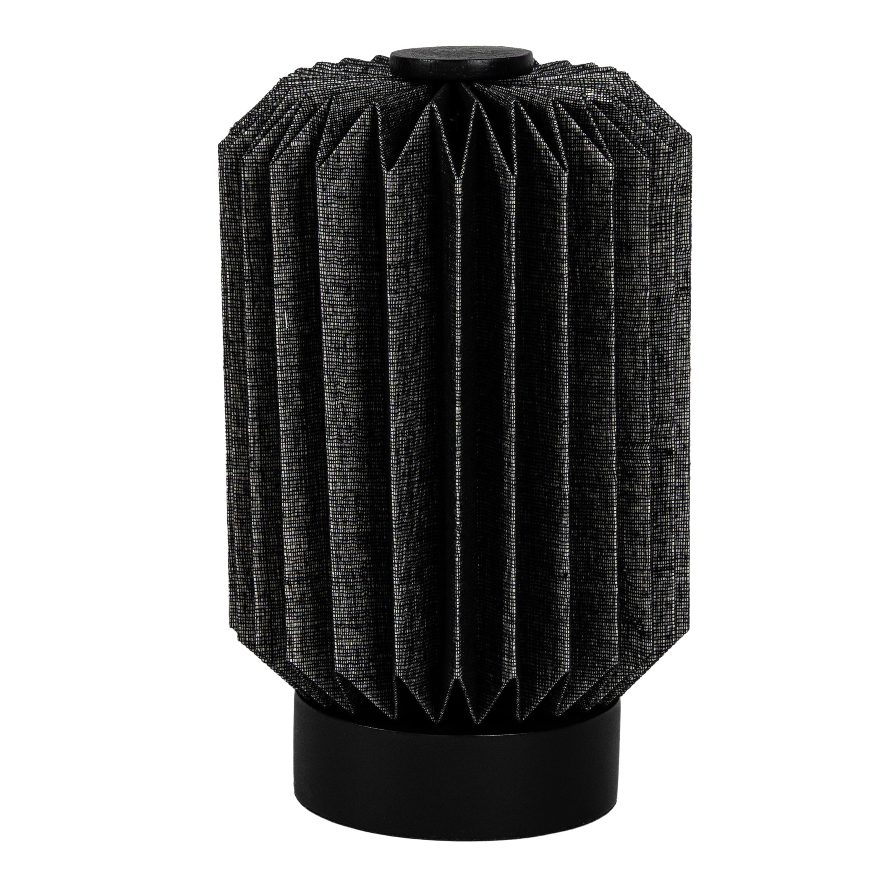 Banks Modern Minimalist Paper Pleated Column Accent LED Table Lamp